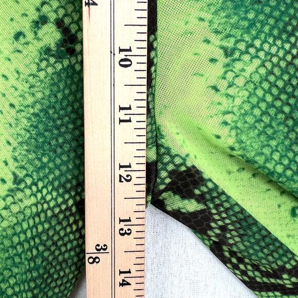 CULT GAIA X BRATZ Sheridan Pants Womens XL Green Ombre Snakeskin Flare NEW - Picture 15 of 16